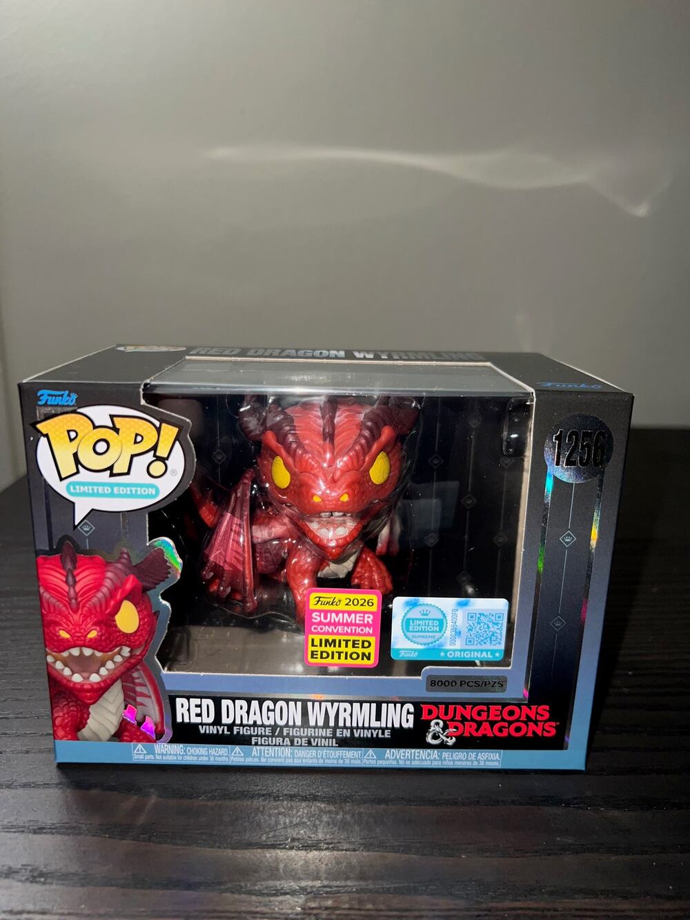 NEW IN HAND LIMITED 8,000 PCS Red Dragon Wyrmling Funko Pop #1256 Dungeons Games